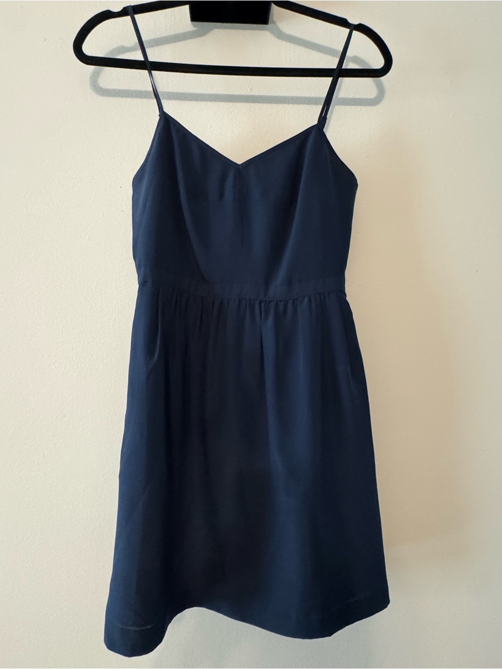 J. Crew Navy Spaghetti-Strap Mini Dress